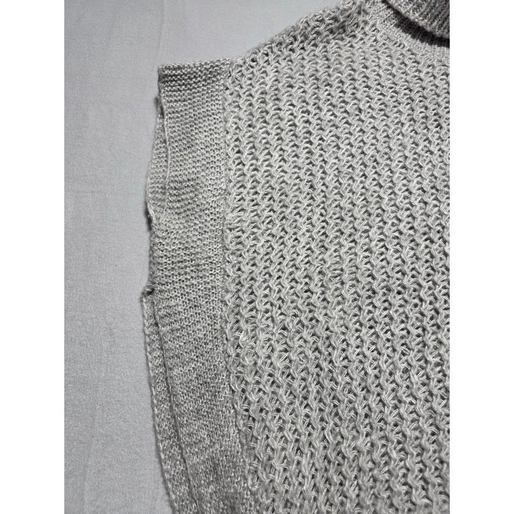 Lauren Conrad Grey Knit Turtleneck Poncho WLC74LP05 OS Grey Cape Sweater - Picture 6 of 11